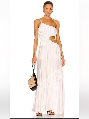 Jonathan Simkhai  Yvonne one shoulder Strapless White Dress